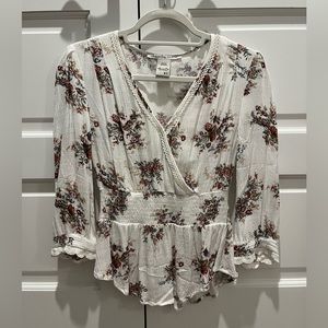 3 flouncy tops (Hollister, Alya, American Rag)